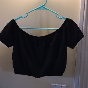 Black crop top